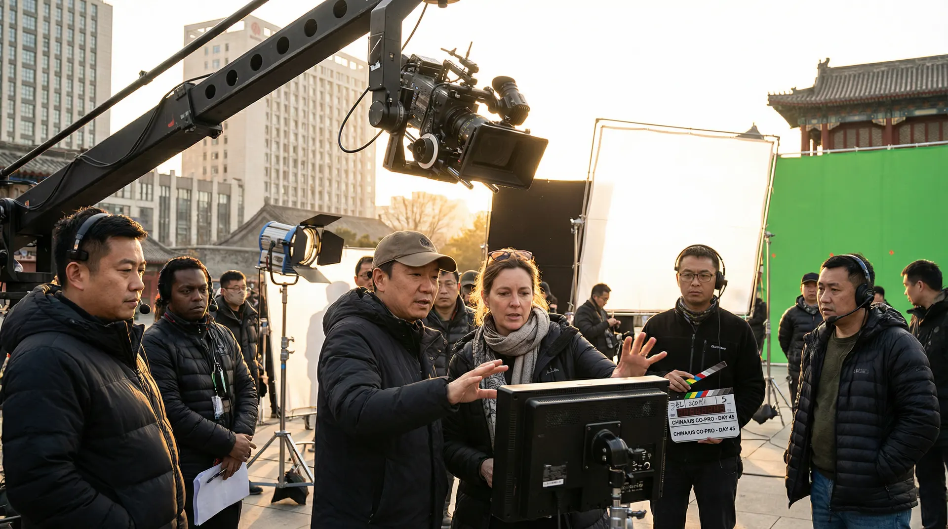 香蕉视频与国际影视团队合作拍摄现场